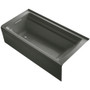 Kohler Archer 72" Alcove Soaking Tub with Left Drain and Comfort Depth Technology - Thunder Grey