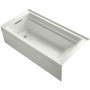 Kohler Archer 72" Alcove Soaking Tub with Left Drain and Comfort Depth Technology - Dune