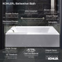 Kohler Bellwether Collection 60" Three Wall Alcove Bath Tub with Integral Apron and Left Hand Drain - White