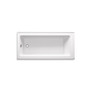 Kohler Bellwether Bath Tub 66" L x 32" W Cast Iron Soaking for Three Wall Alcove Installations with Integral Apron and Left Drain - White