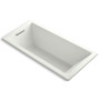 Kohler Underscore 66" x 32" Drop In Soaking Bath Tub with Reversible Drain, Molded Lumbar Support, and Slotted Overflow - Dune