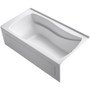 Kohler Mariposa Collection 66" Three Wall Alcove Soaking Bath Tub with Right Hand Drain - White