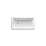 Kohler Tea-For-Two 60" Drop In/Three Wall Alcove/Undermount Cast Iron Soaking Tub with Reversible Drain and Overflow - White