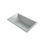 Kohler Underscore Collection 72" Drop In Acrylic Bath Tub With Molded Lumbar Support and Center Drain - Ice Grey