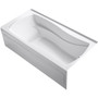 Kohler Mariposa 6 Foot Three Wall Alcove Soaking Tub with Right Hand Drain - White