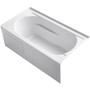 Kohler Devonshire Collection 60" Three Wall Alcove Soaking Bath Tub with Right Hand Drain - White