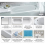 Kohler Devonshire Collection 60" Three Wall Alcove Soaking Bath Tub with Right Hand Drain - White