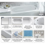 Kohler Devonshire Collection 60" Three Wall Alcove Soaking Bath Tub with Right Hand Drain - Biscuit