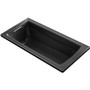 Kohler Archer 66" ExoCrylic Drop In Soaking Tub with Reversible Drain and Comfort Depth Design -Black Black
