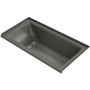 Kohler Archer 60" ExoCrylic Soaking Bathtub for Alcove Installations with Right Hand Drain - Thunder Grey