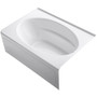 Kohler Windward Collection 60" Three Wall Alcove Soaking Bath Tub with Right Hand Drain - White