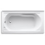 Kohler Devonshire Collection 60" Three Wall Alcove Soaking Bath Tub with Left Hand Drain - White