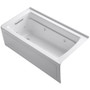 Kohler Villager Collection 60" Three Wall Alcove Bath Tub with Extra 4" Ledge and Right Hand Drain -White