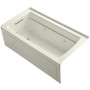 Kohler Villager Collection 60" Three Wall Alcove Bath Tub with Extra 4" Ledge and Right Hand Drain -Biscuit