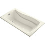 Kohler Mariposa Collection 66" Drop In Soaking Bath Tub with Reversible Drain - Biscuit
