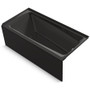 Kohler Irvine 60" x 30" Alcove Bath with Right-Hand Drain - Black Black