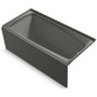 Kohler Irvine 60" x 30" Alcove Bath with Right-Hand Drain -Thunder Grey