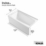 Kohler Irvine 60" x 30" Alcove Bath with Right-Hand Drain -Biscuit