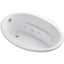 Kohler Sunward Collection 60" Drop In Jetted Whirlpool Bath Tub with Reversible Drain - White