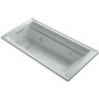 Kohler Archer Collection 72" Drop In Jetted Whirlpool Bath Tub with Reversible Drain  - Ice Grey