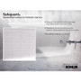 Kohler 66" Drop In Soaking Bath Tub with Center Drain from the Reve Collection - White