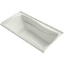 Kohler Mariposa Collection 72" Three Wall Alcove Soaking Bath Tub with Right Hand Drain and Integral Tile Flange - Dune