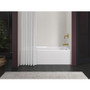 Kohler Irvine 60" x 32" Cast Iron Alcove Bath with Integral Apron and Right Drain Placement - Thunder Grey
