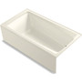 Kohler Irvine 60" x 32" Cast Iron Alcove Bath with Integral Apron and Right Drain Placement - Biscuit