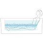 Kohler Underscore Rectangle 72" Drop In Acrylic Air Tub with Center Drain and Overflow - White