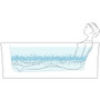 Kohler Underscore Rectangle 72" Drop In Acrylic Air Tub with Center Drain and Overflow - Biscuit