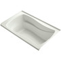 Kohler Mariposa Collection 60" Three Wall Alcove Soaking Bath Tub with Right Hand Drain and Textured Bottom - Dune