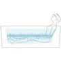 Kohler Underscore Rectangle 72" Drop In Acrylic Air Tub with Center Drain and Overflow  - Ice Grey