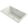 Kohler Underscore Rectangle 72" Drop In Acrylic Air Tub with Center Drain and Overflow  - IceDune