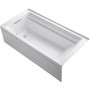 Kohler Archer 72" Three Wall Alcove Acrylic Air Tub with Left Drain and Overflow - Comfort Depth Design - White