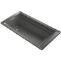 Kohler Archer Collection 72" Drop In Jetted Whirlpool Bath Tub with Reversible Drain - Thunder Grey