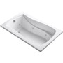 Kohler Mariposa Collection 60" Drop In Jetted Whirlpool Bath Tub with Reversible Drain - White