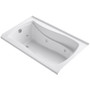 Kohler Mariposa Collection 60" Three Wall Alcove Jetted Whirlpool Bath Tub with Left Side Drain - White