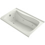 Kohler Mariposa Collection 60" Three Wall Alcove Jetted Whirlpool Bath Tub with Left Side Drain - Dune