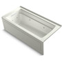 Kohler Archer 66" Three Wall Alcove Whirlpool Tub with Left Drain - Dune