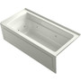 Kohler Archer 66" Three Wall Alcove Acrylic Whirlpool Tub with Right Drain and Overflow - Dune