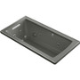 Kohler Archer 60" Drop In Acrylic Air/Whirlpool Tub with Reversible Drain and Overflow - Comfort Depth Design - Thunder Grey