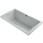 Kohler Underscore Rectangle 66" Drop In Acrylic Air Tub with Reversible Drain and Overflow - Ice Grey