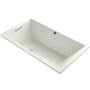 Kohler Underscore Rectangle 66" Drop In Acrylic Air Tub with Reversible Drain and Overflow - Dune