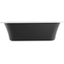 Kohler Volute 63" Free Standing Enameled Cast Iron Rectangular Soaking Tub with Reinforced Resin Pedestal Base, Center Drain, Drain Assembly, and Overflow - White / Black / Black Base