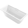 Kohler Volute 63" Free Standing Enameled Cast Iron Rectangular Soaking Tub with Reinforced Resin Pedestal Base, Center Drain, Drain Assembly, and Overflow - White / White / White Base