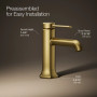 Kohler Occasion® Single-handle Bathroom Sink Faucet, 1.0 GPM - Vibrant Brushed Moderne Brass