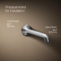 Kohler Occasion® Wall-mount Bathroom Sink Faucet Spout With Straight Design, 1.2 GPM - Polished Chrome