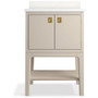 Kohler Seagrove by Studio McGee 25" Free Standing Single Basin Vanity Set with Cabinet and Quartz Vanity Top - Light Clay
