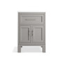 Kohler Quo 25" Free Standing Single Basin Vanity Set with Cabinet and Quartz Vanity Top - Mohair Grey