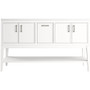 Kohler Winnow 60" Free Standing Double Basin Vanity Set with Cabinet, and Quartz Vanity Top - White